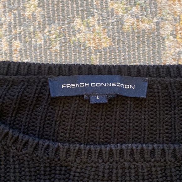 French connection black knit sweater with zips - Picture 2 of 2